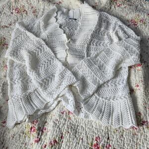 Soft and delicate white crochet